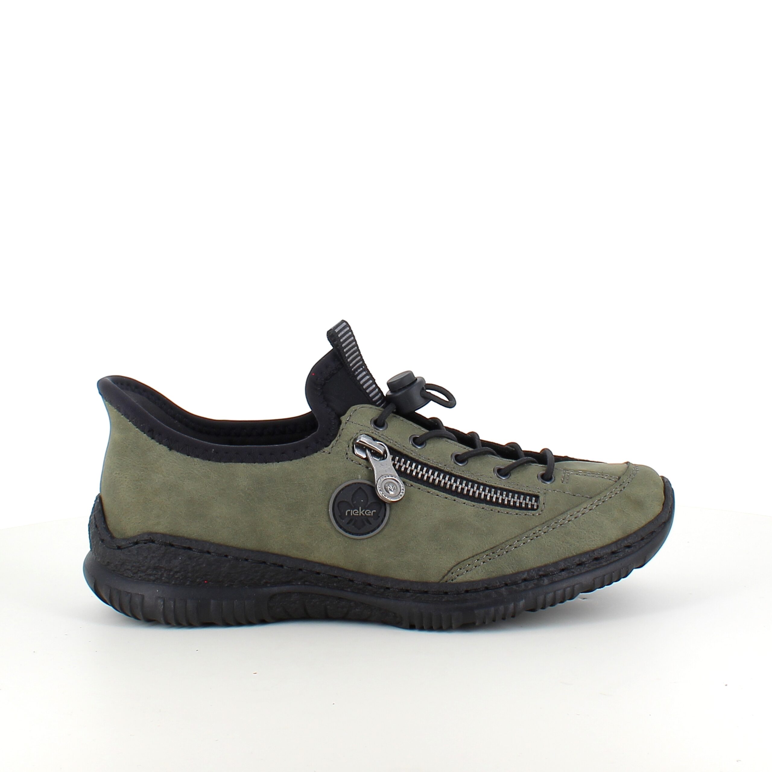 Olivengrön Rieker slip-on sneakers