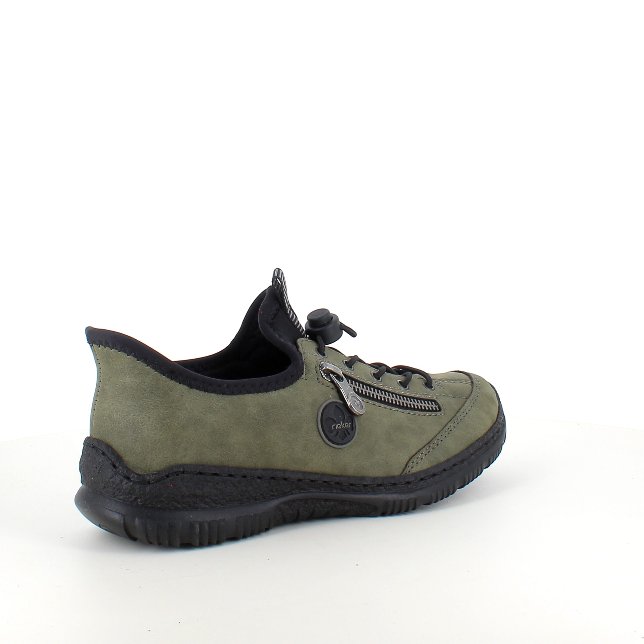 Olivengrön Rieker slip-on sneakers