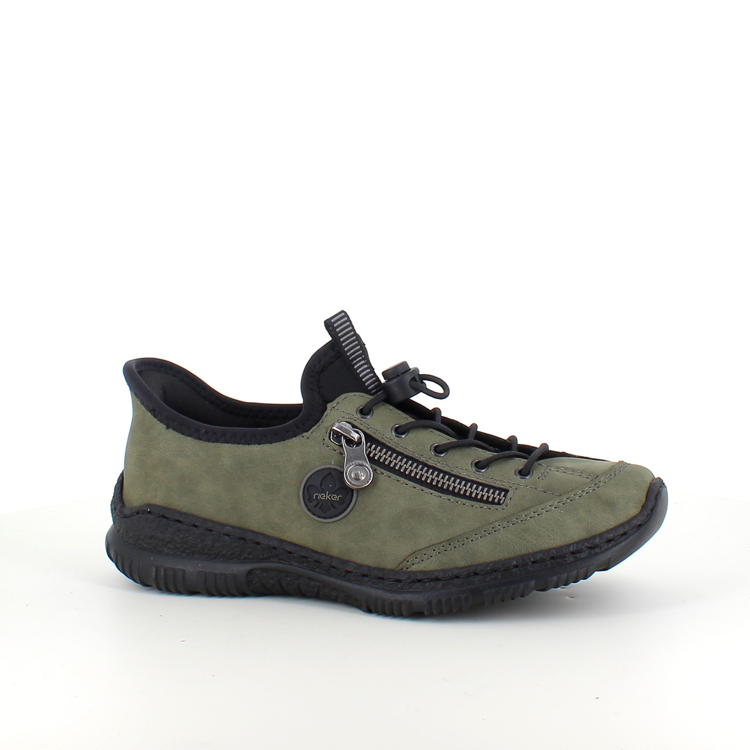 Olivengrön Rieker slip-on sneakers