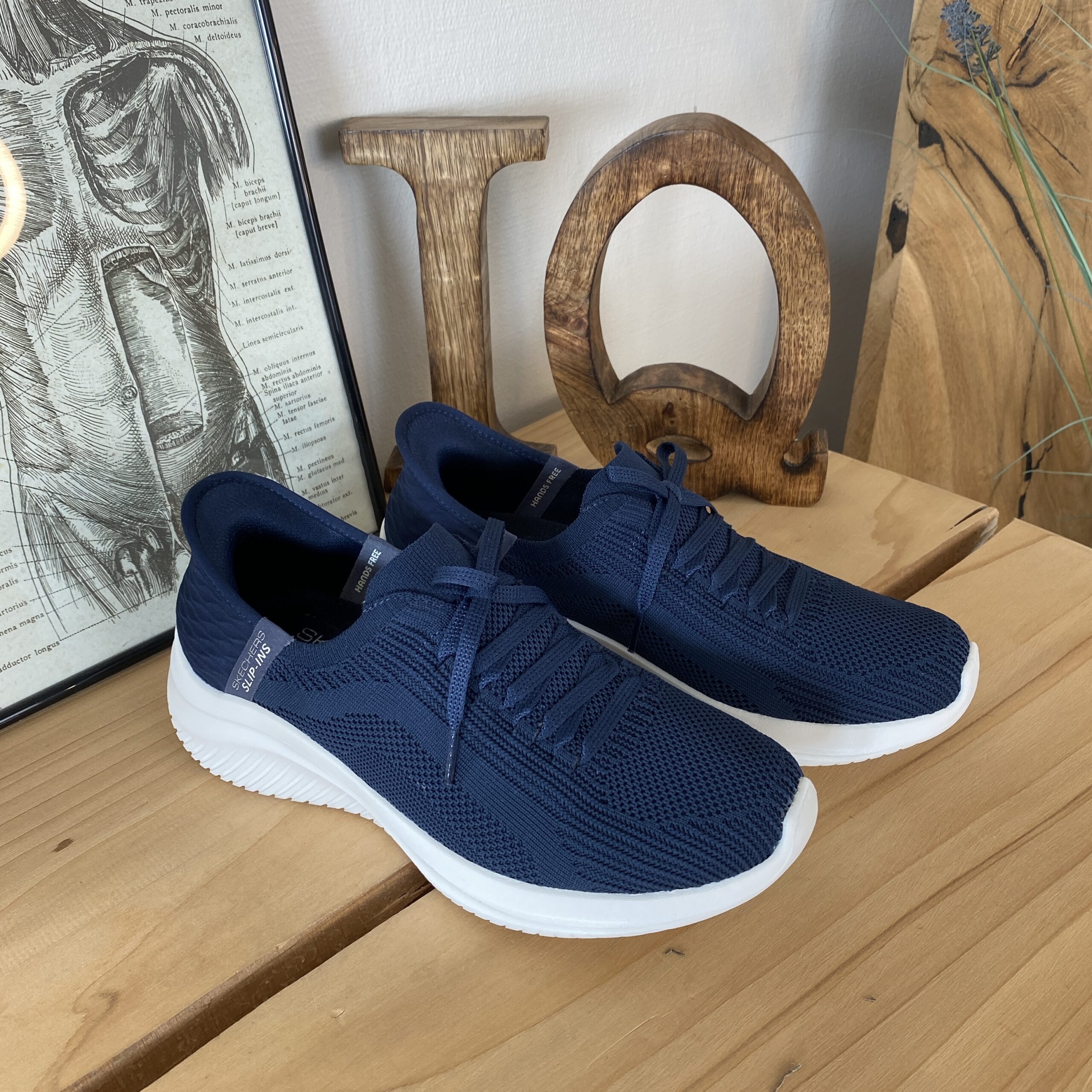 Mörkblå Skechers Slip-ins med hålfotsstöd