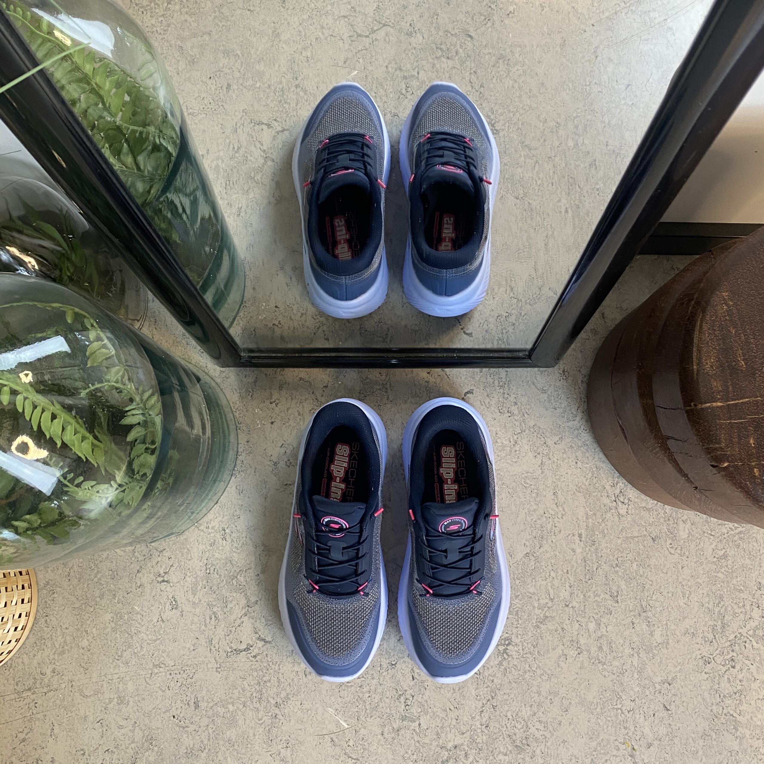 Skechers slip-in skor i blått med Max Cushion