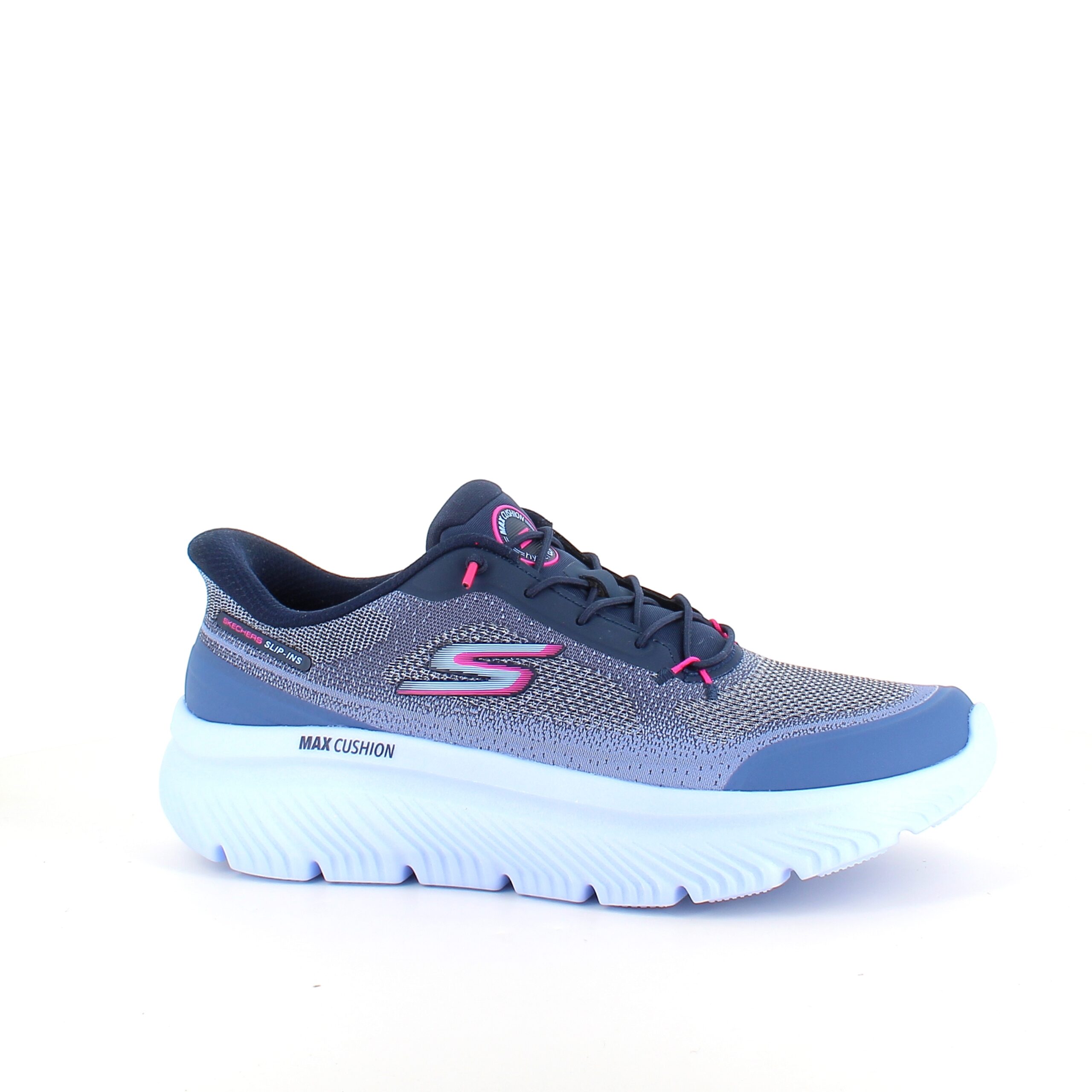 Skechers slip-in skor i blått med Max Cushion