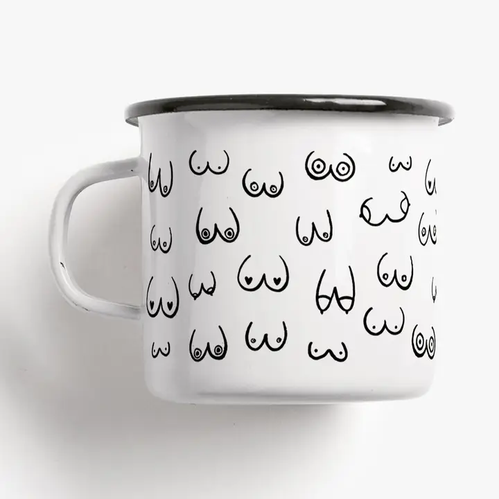 Boob Friends – humoristisk mugg för kaffe och te